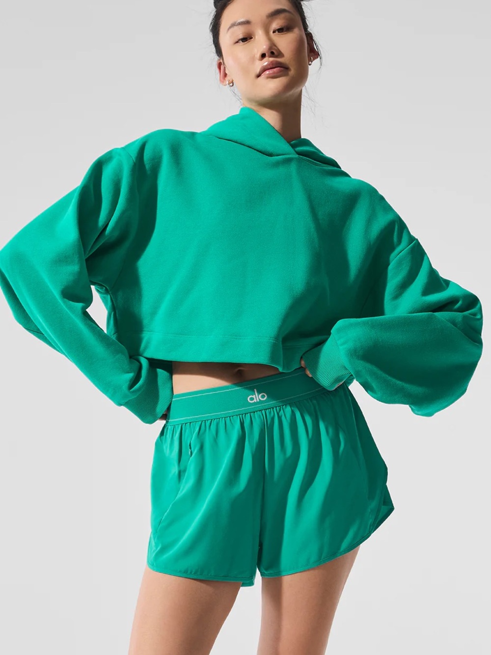 ALO Yoga Bae Hoodie - Spruce Green